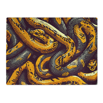 Python Snake Vol.3  Glass Chopping Board
