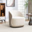 Fauteuil demi-tonneau pivotant en velours Stith-95119116