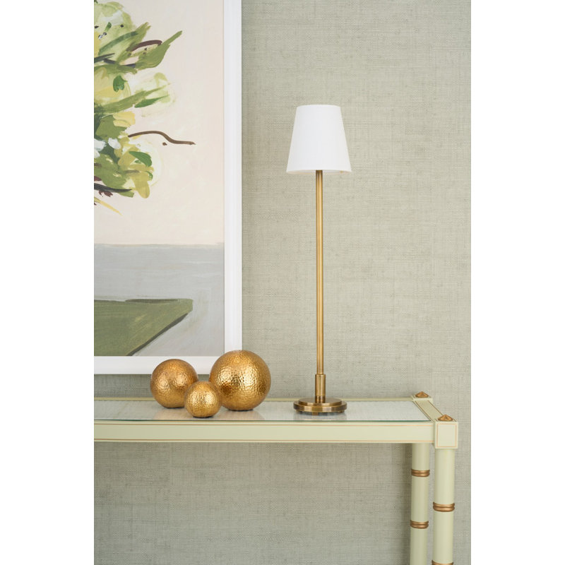 Underwood Table Lamp, Polished Nickel, 28'' H x 6'' W x 6'' D, In-Line