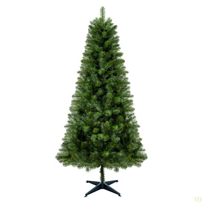 6FT Unlit Artificial Christmas Tree With 490 Tips, PVC Full Branches, Classic  Holiday Tree With 4-Leg Plastic Stand For Indoor Home Decoration