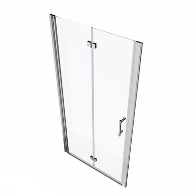 Porte de douche en verre trempé 1/4 "- pivot universel, 1 3/8" réglable, 36 000 fois inspecté pour un pivot et une fuite étonnants, alliage d'aluminium avec ajustement, testé, fonction de fuite, lisse