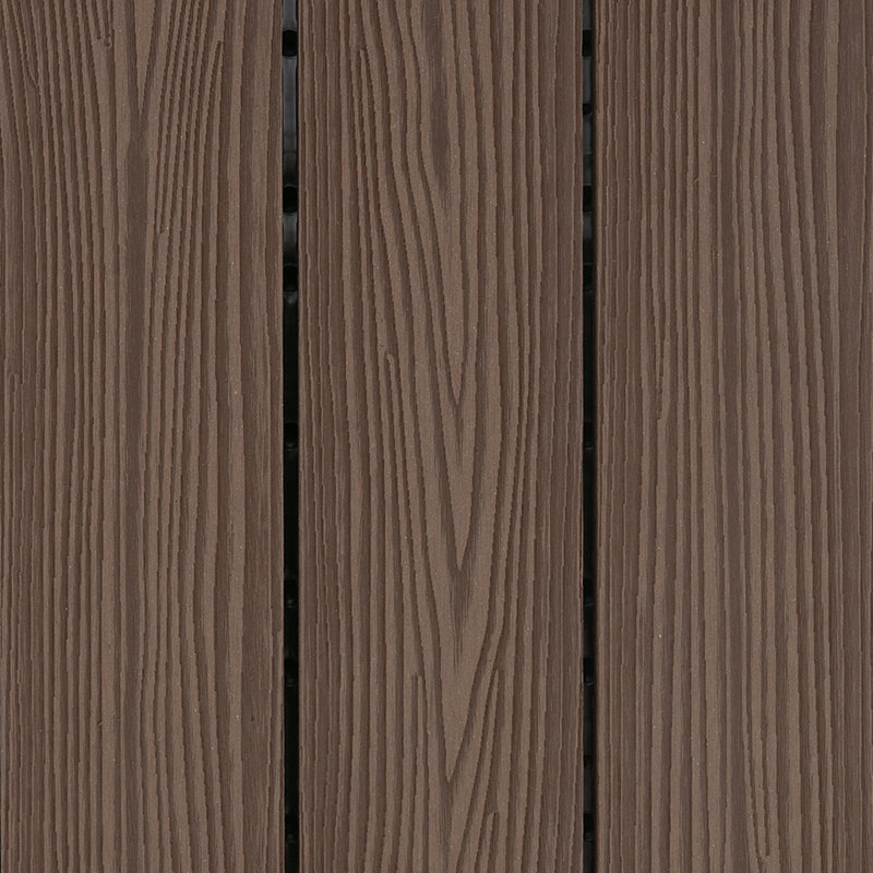 Russet Canyon Brown Wood Composite Square Deck Tiles, 12-Inch, 6-Pack