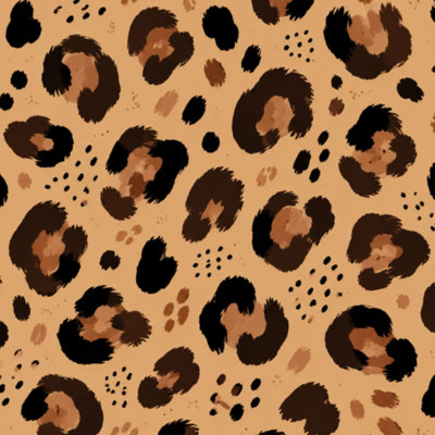 Papier peint auto-adhésif à motif de peau de léopard, sans couture, imprimé classique, peau de chat
