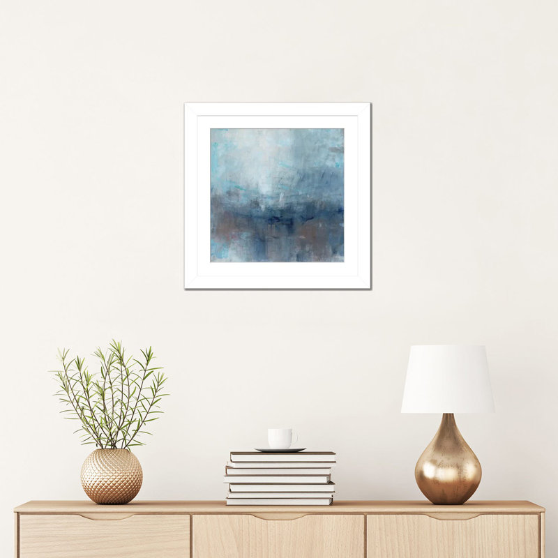 «Kinetic Abstract I», reproduction d'art murale, papier d'art encadré, H 16 po x l 16 po, Blanc