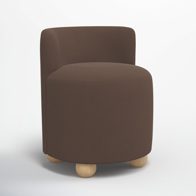 Bee Vanity Chair, Classic Chocolate Linen