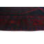 Tapis rouge / noir noué à la main de conception unique 4 pi 11 po x 12 pi 4 po Jamorie