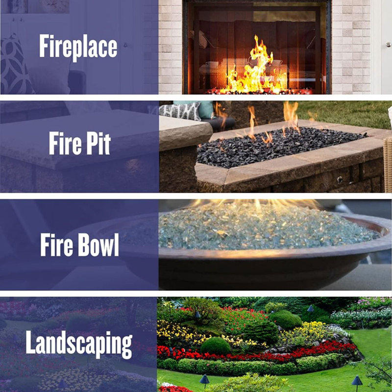 Starfire Reflective Clear Glass Fire Pit Fuel