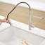 Robinet de cuisine avec douchette extractible en acier inoxydable nickel brossé-126749145