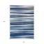 Tapis extérieur lavable rayé bleu marine 10 pi x 14 pi