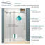 Porte de douche coulissante simple sans cadre de l 56,5 à 59 po x H 80 po avec technologie TruMotion-69322800