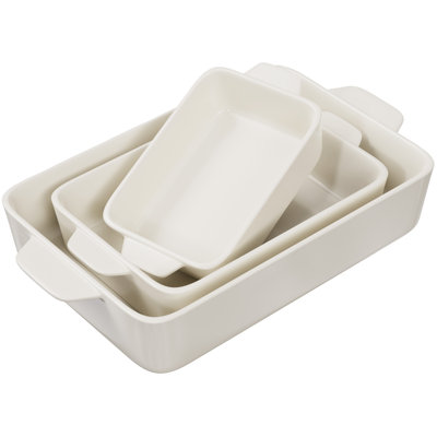 Kook 3-Piece Ceramic Bakeware Set