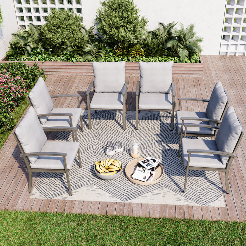 Chaise de patio avec coussin Jeitt