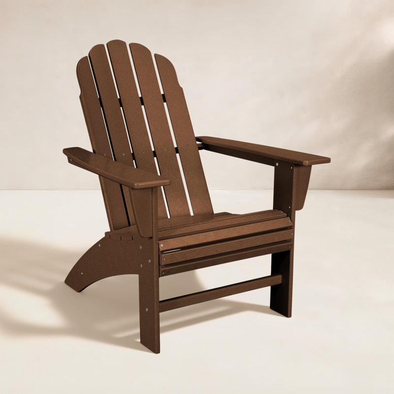 Chaise Adirondack POLYWOOD Vineyard Curveback, Teck