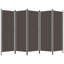Paravent 5 panneaux cloison pliable 98,4 x 70,9 po Anthracite-1258822680