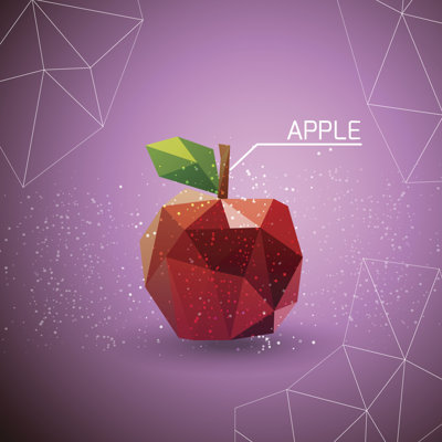 Juicy Apple Polygon - Wrapped Canvas Print
