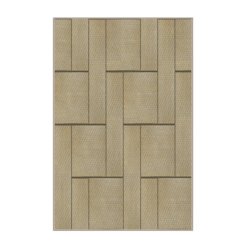 Tapis brun Power Loom, Rectangle 5 pi x 7 pi