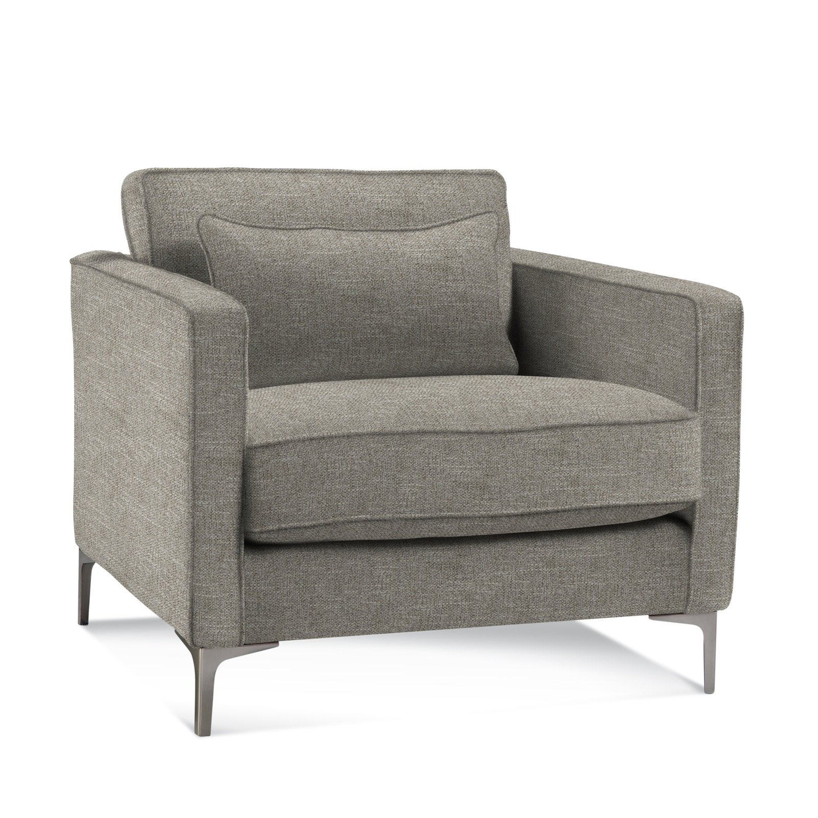 Upholstered Accent Chair, Basic Gray 100% Polyester