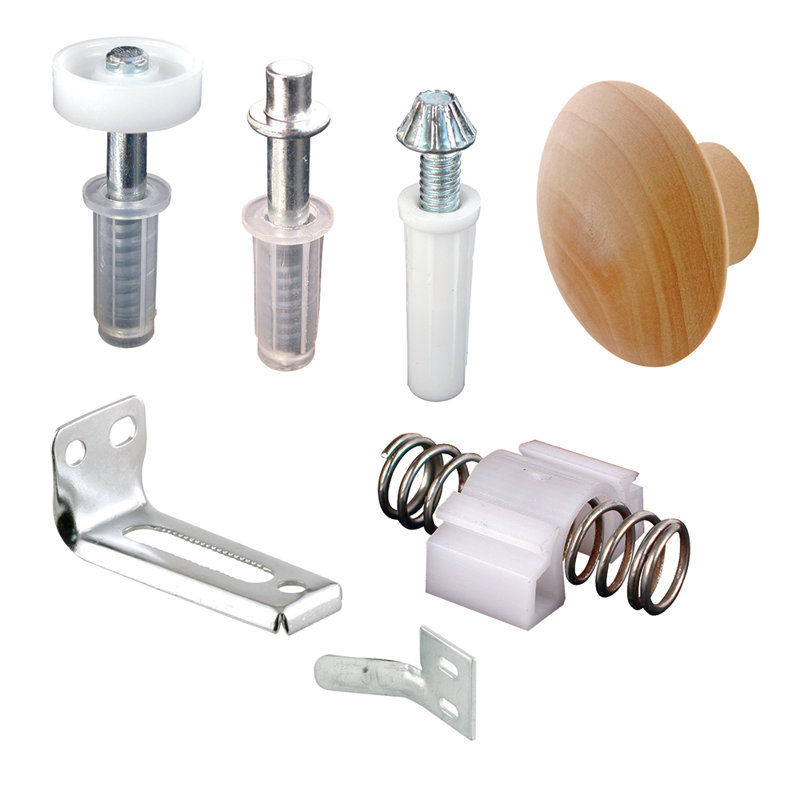 Prime-Line Bi-Fold Door Repair Kit  For 7/8Wide Track & 3/8 Outside Diameter Pivots and GuidesIncludes All Parts Needed to Repair One 2-Panel Hinged Bi-Folding Doors (1 Set)