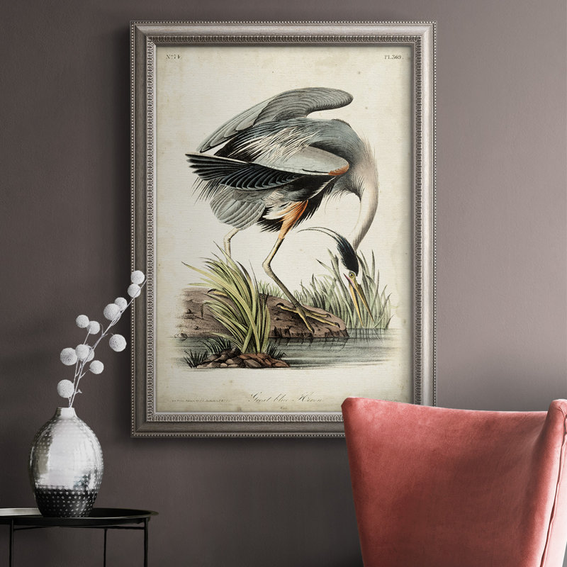 Great Blue Heron - reproduction d'art sur toile, H 36 po x l 24 po x P 2,5 po