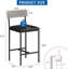  Ensemble de 4 tabourets de bar rembourrés de 25,5 po de hauteur comptoir et de coussins épais de dossier et de repose-pieds ergonomiques, polyuréthane imperméable, capacité de 300 lb