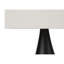 Lighting, ensemble de 2, H 18 po, lampe de table, métal noir, abat-jour ivoire / crème, contemporain