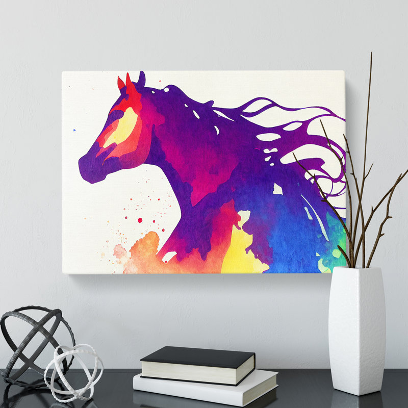Vibrant Horse Vol.1 Abstract - Wrapped Canvas, 40cm H x 60cm W x 3cm D