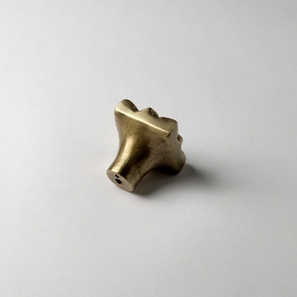 Lotus Bronze Square Knob, Traditional Bronze