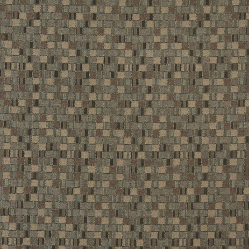 Tissu géométrique Contract, Brun