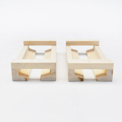 2 Piece Solid Wood Accent Shelf