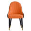 Ensemble de 2 chaises de salle à manger modernes () (faciles à enfiler sous la table) - rembourrées de mousse PU, housse en cuir, pieds en métal, conception ergonomique, peu encombrante (2) recouvertes d'éponge, base en bois massif, et-110382431