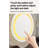 LED Lighted Vanity Mirror with 3 Color Temperatures (Cool/Natural/Warm), Touch Control Stepless Dimming, Eye-Caring Soft Light, Flower-Shaped Frame & Acrylic Base, HD Clear Mirror-1144012614