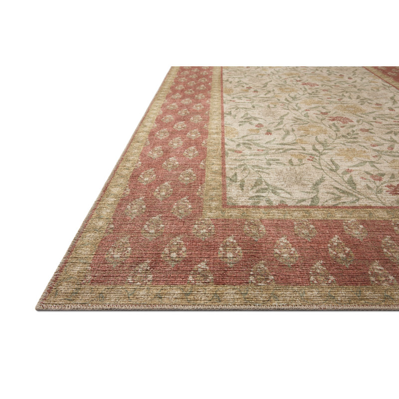 Rifle Paper Company x Loloi Edinburgh Ivory / Spice  Area Rug, Rectangle 10' x 14'