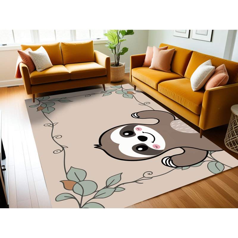 Tapis pour enfants mignons lavables Dakota Fields, Rectangulaire 2 pi x 3 pi