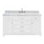 Meuble-lavabo simple 60 po avec plateau en marbre blanc de Carrare Abbate-85364019-121645826