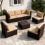 6 - Person Patio Dining Set with Oval Table