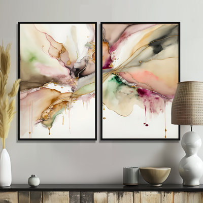 Liquide univers avec une touche d'or IV - impressions d'art moderne sur toile