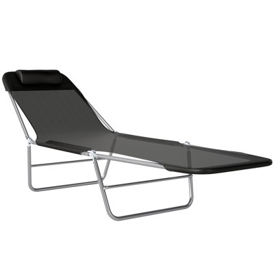 Chaise longue d'extérieur, chaises longues de piscine pliantes, chaises de bronzage extérieures avec coussin, dossier inclinable pour la plage, la cour, le patio