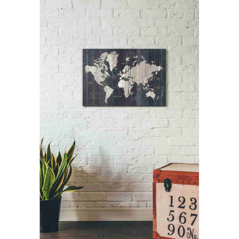 'Old World Map' by Wild Apple Portfolio, Canvas Wall Art, 18" H x 26" W x 0.75" D