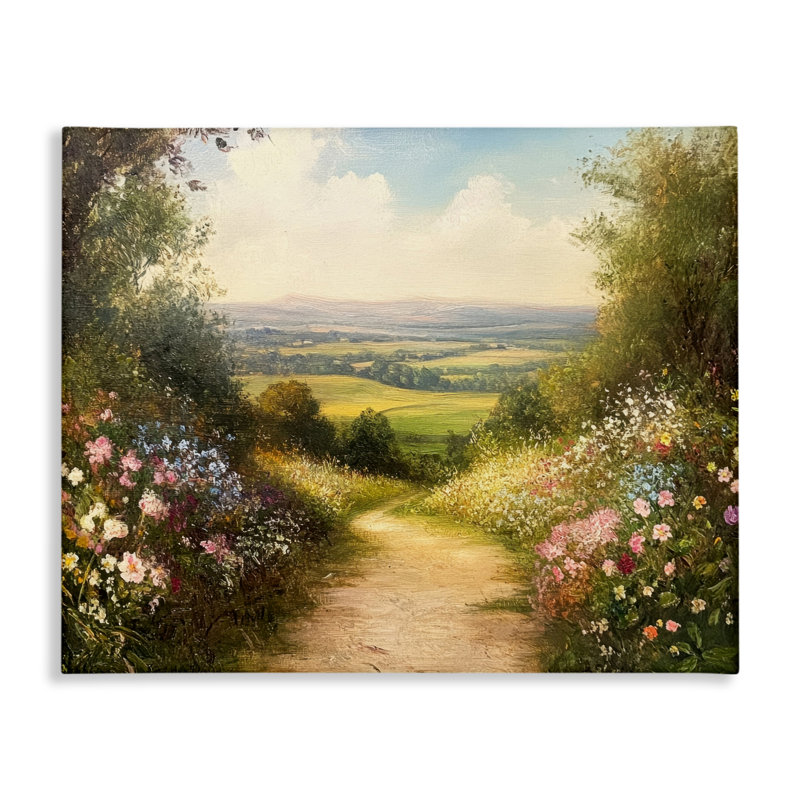 Toile de paysage Wildflower Lane, design par Petal Prints Design, H 16 po x l 20 po