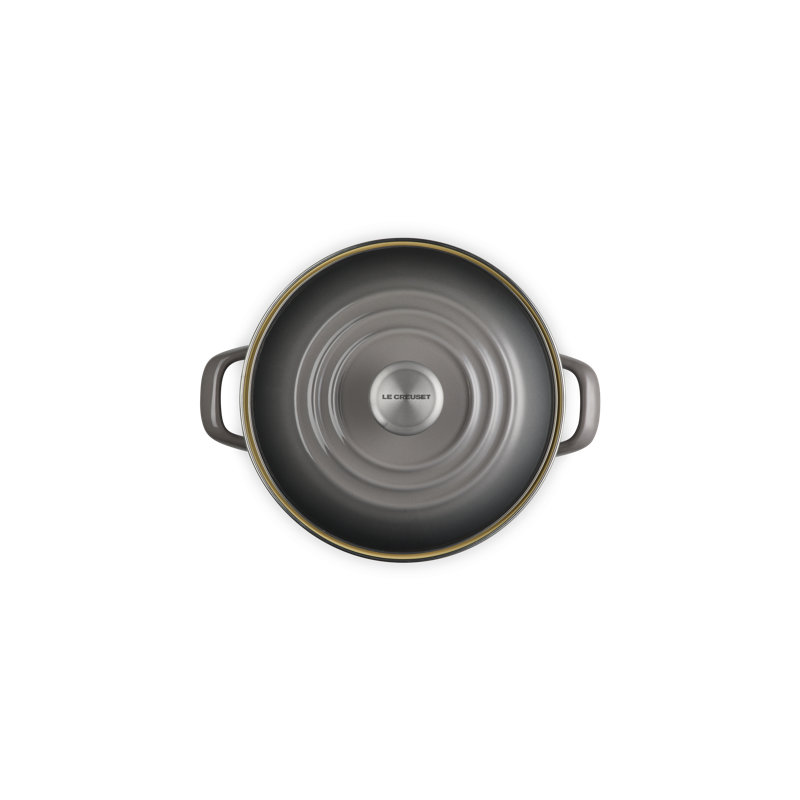 Le Creuset Enamel-On-Steel Stockpot With SS Knob, 10 Qt., White, Sage, 8 quarts