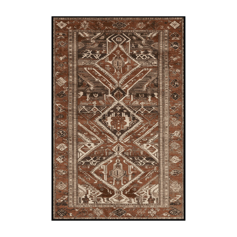 Tapis brun lavable à la machine, Tapis de couloir 2 pi x 5 pi