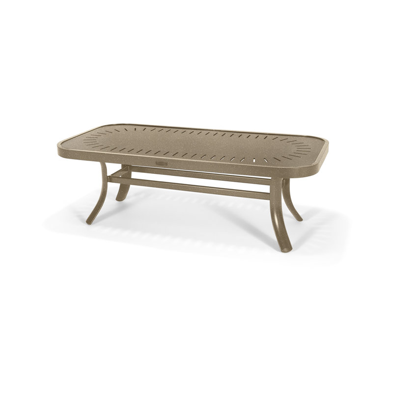 Icon 27" x 54" Rectangle KD Coffee Table, Beige / Camel