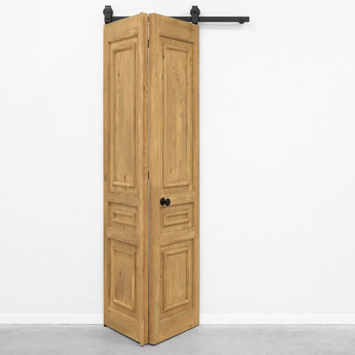 Single Bi-Folding System Solid Pine Barn Door TOSCANA
