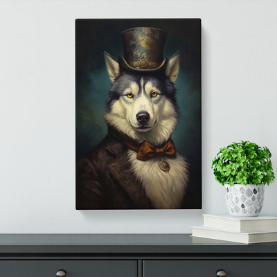 Husky Victorian Art - Wrapped Canvas