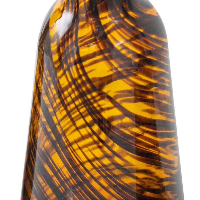 Ensemble de trois bouteilles décoratives en verre