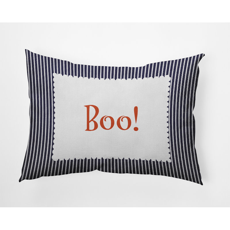 Housse et insert de coussin rectangulaire intérieur / extérieur en polyester  par E by Design, Bleu marine
