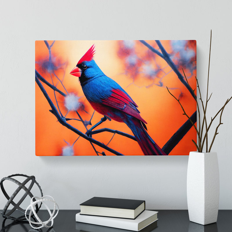Cardinal Bird Vol.10 - Wrapped Canvas, 35cm H x 50cm W x 3cm D