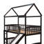 Lit mezzanine simple avec glissoire, - offre une aire de jeu confortable qui répond à vos besoins d'espace-487231058