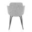 Chaise en métal noir et tissu gris-290882568-290882565
