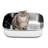 Xl Stainless Steel Sifting Litter Box, Scoop Free, Easy-to-use, Perfect For Normal Litter, Includes Scoop & Transfer Bag